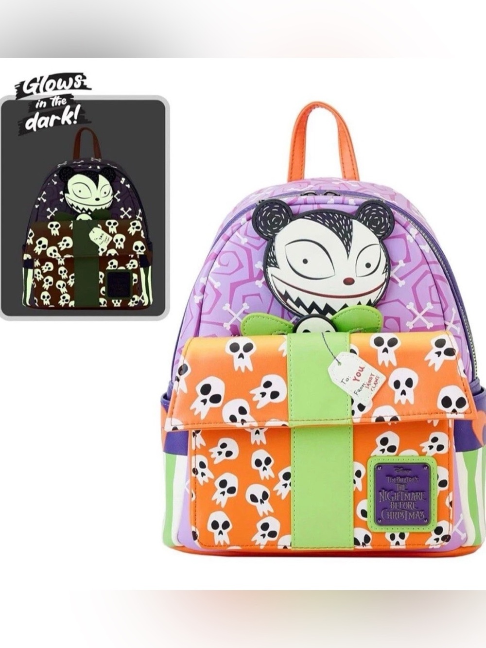 Loungefly Nightmare Before Christmas Scary Teddy Present 30 Anniversary Backpack